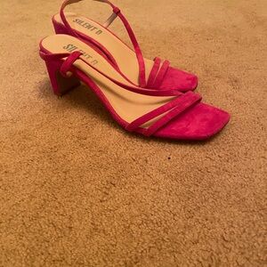 Silent D Fuchsia Strappy Heels